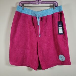 Fila Men's Short Kawelo Towel Beach Large Pink Colorful Swim Summer